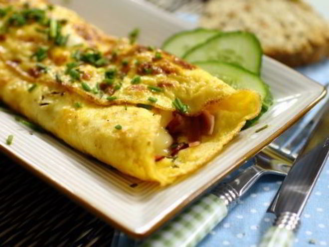 Рецепт омлета в баварском стиле с сыром
