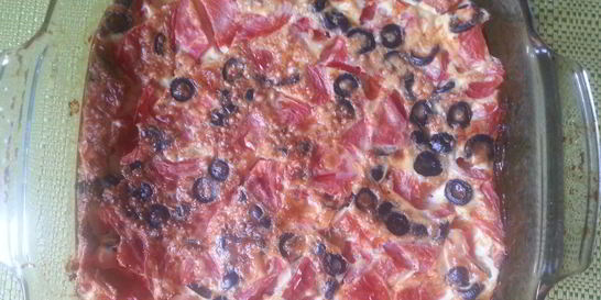 Омлет в духовке с мукой