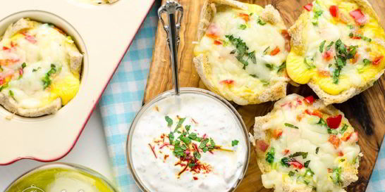 Омлет запеченный в тосте