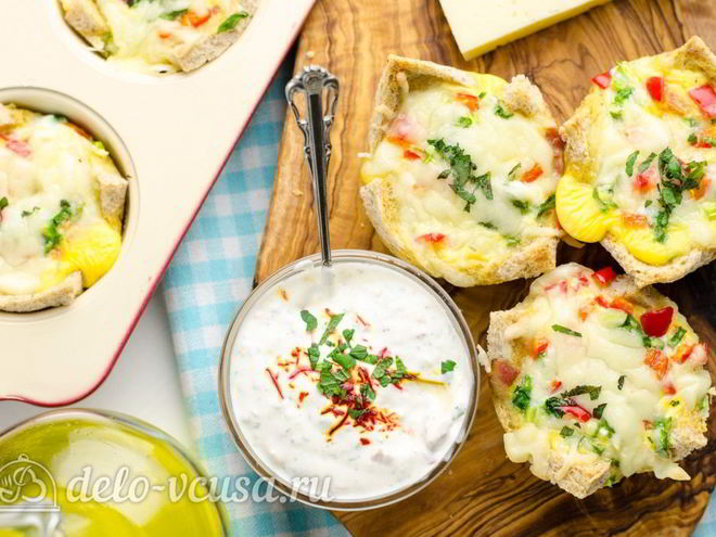 Рецепт омлета запеченного в тосте