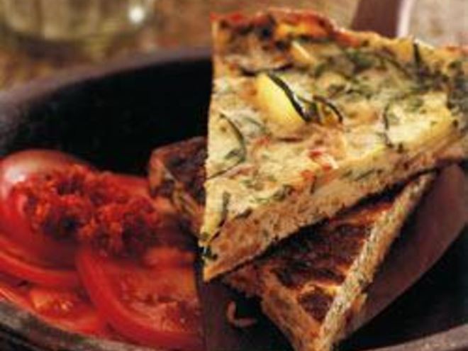 Рецепт эгги — омлета с кабачками и луком по-арабски