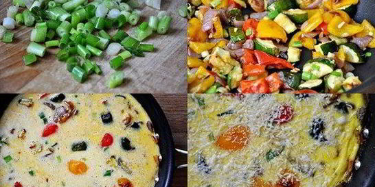 Запеченный овощной омлет