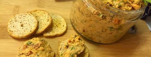 паштет из белой фасоли с вялеными помидорами. Шаг 6