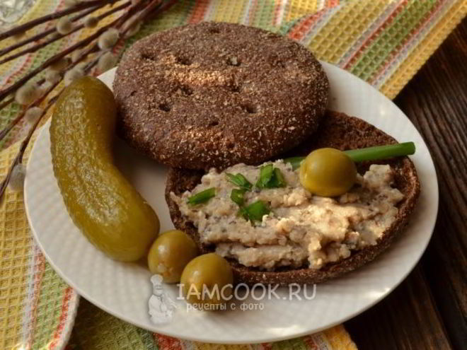 Рецепт паштета из фасоли, грибов и тофу