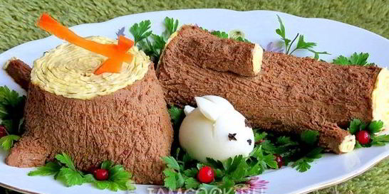 Паштет из куриной печени нарезной