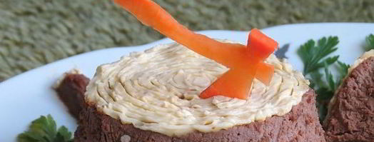 паштет из куриной печени нарезной. Шаг 12