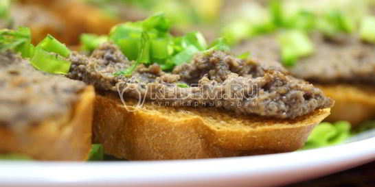 Паштет из куриной печени с грибами