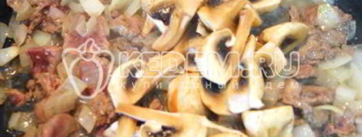 паштет из куриной печени с грибами. Шаг 4