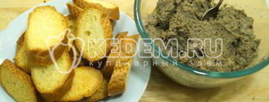 паштет из куриной печени с грибами. Шаг 9