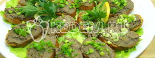 паштет из куриной печени с грибами. Шаг 10