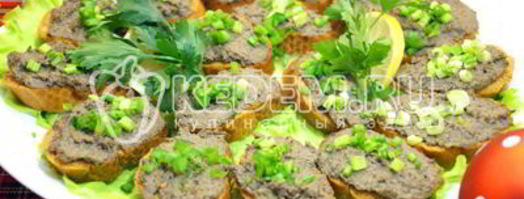 паштет из куриной печени с грибами. Шаг 11