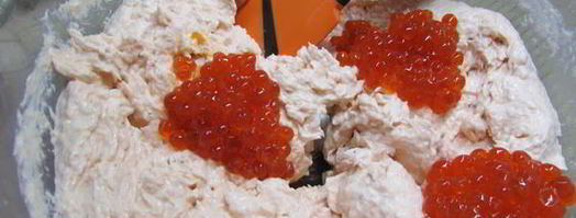 паштет из семги с красной икрой и белым вином. Шаг 5