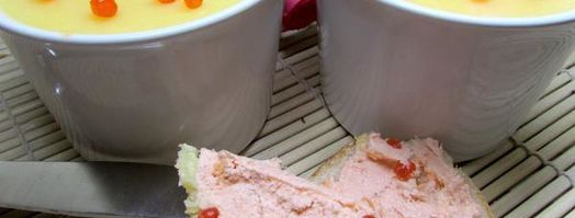 паштет из семги с красной икрой и белым вином. Шаг 9