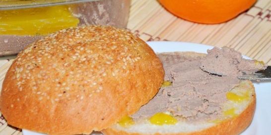 Печеночный паштет под апельсиновым желе