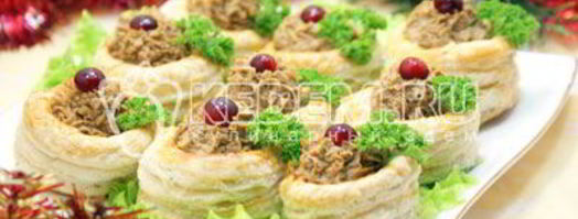 праздничный паштет в волованах. Шаг 11