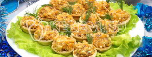 рыбный паштет в тарталетках. Шаг 7