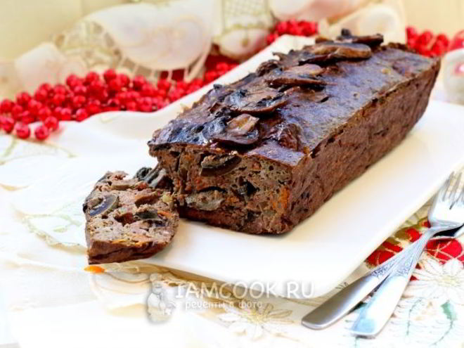 Рецепт запеченного паштета с грибами