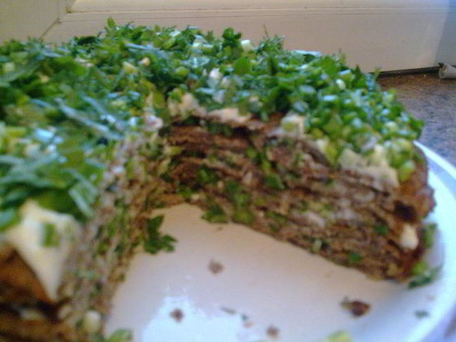 Рецепт печеночного тортика