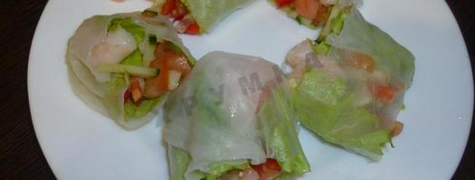 спринг роллы с креветками. Шаг 12