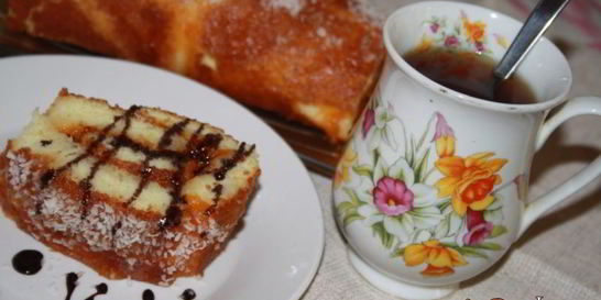 Бисквитный рулет Пятнадцатиминутка