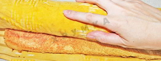 бисквитный рулет с бананом. Шаг 8