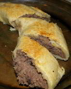 Картофельный рулет с потрохами