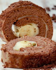 Кофейный рулет с бананом