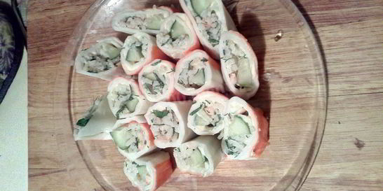 Крабовые рулетики с рисом