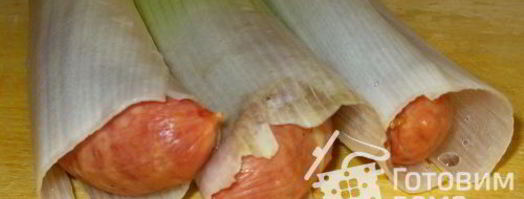 куриный рулет с копчеными колбасками. Шаг 5
