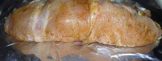 куриный рулет с омлетом и шпинатом. Шаг 8