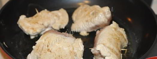 куриные рулетики с апельсиновой начинкой. Шаг 6