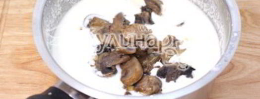 куриные рулетики с грибами и сыром. Шаг 8