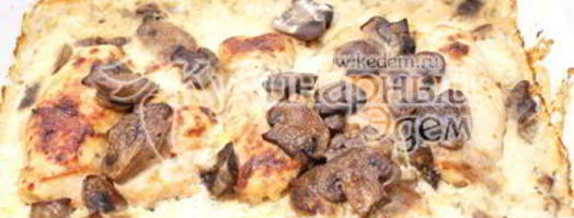 куриные рулетики с грибами и сыром. Шаг 10