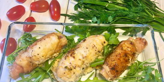 Куриные рулеты с ветчиной и сыром