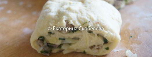 мекленбургский картофельный рулет с начинкой из мяса и зелени. Шаг 11