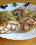 Мраморный рулет из курицы