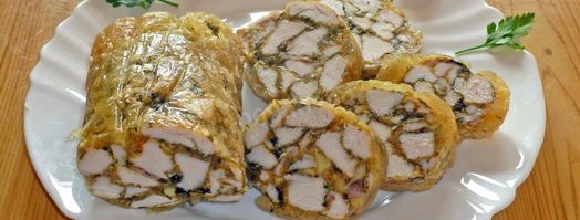 мраморный рулет из курицы. Шаг 14