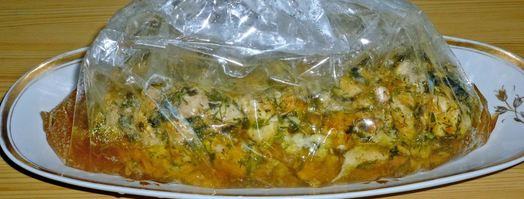 мраморный рулет из курицы. Шаг 10