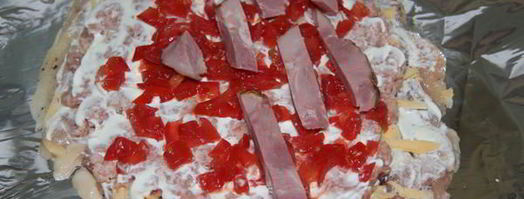 мясной рулет мозайка. Шаг 5