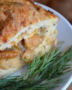 Мясной рулет с белыми грибами