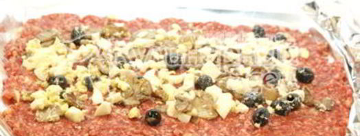 мясной рулет с грибами. Шаг 4