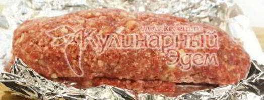 мясной рулет с грибами. Шаг 5