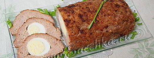 мясной рулет с яйцом. Шаг 7