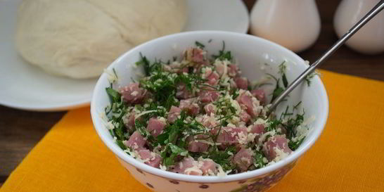 Начинка для рулета из ветчины