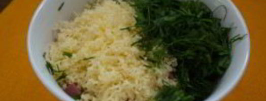 начинка для рулета из ветчины. Шаг 3