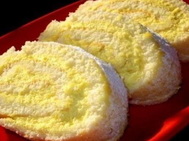 Рецепт нежного лимонного рулета к чаю