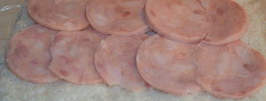 рисовый рулет с овощами и ветчиной. Шаг 5