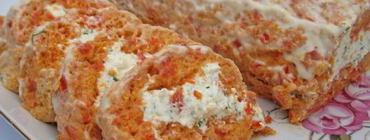 рулет из болгарского перца с творогом и зеленью. Шаг 8