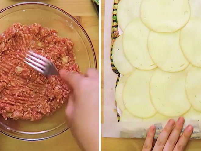 Рецепт рулета из фарша и баклажанов