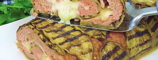 рулет из фарша и баклажанов. Шаг 5